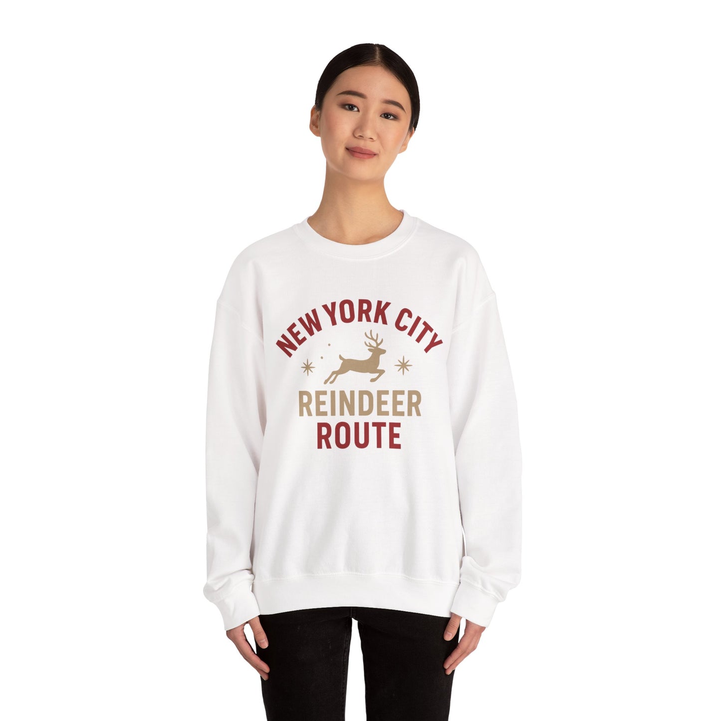 NYC Reindeer Route Crewneck Sweatshirt – Holiday Edition
