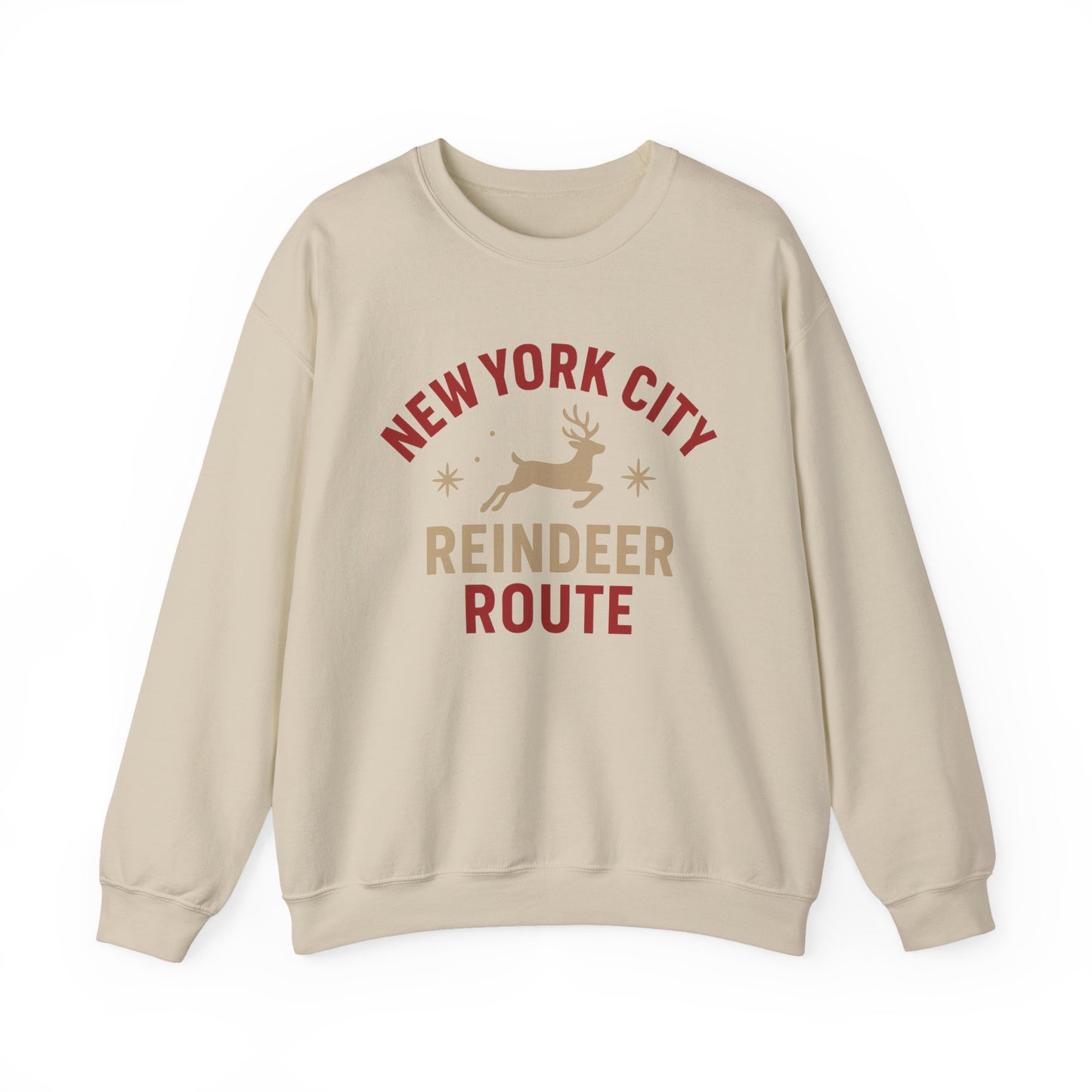 NYC Reindeer Route Crewneck Sweatshirt – Holiday Edition