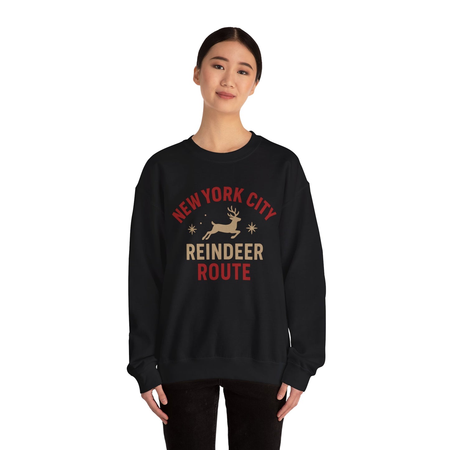NYC Reindeer Route Crewneck Sweatshirt – Holiday Edition
