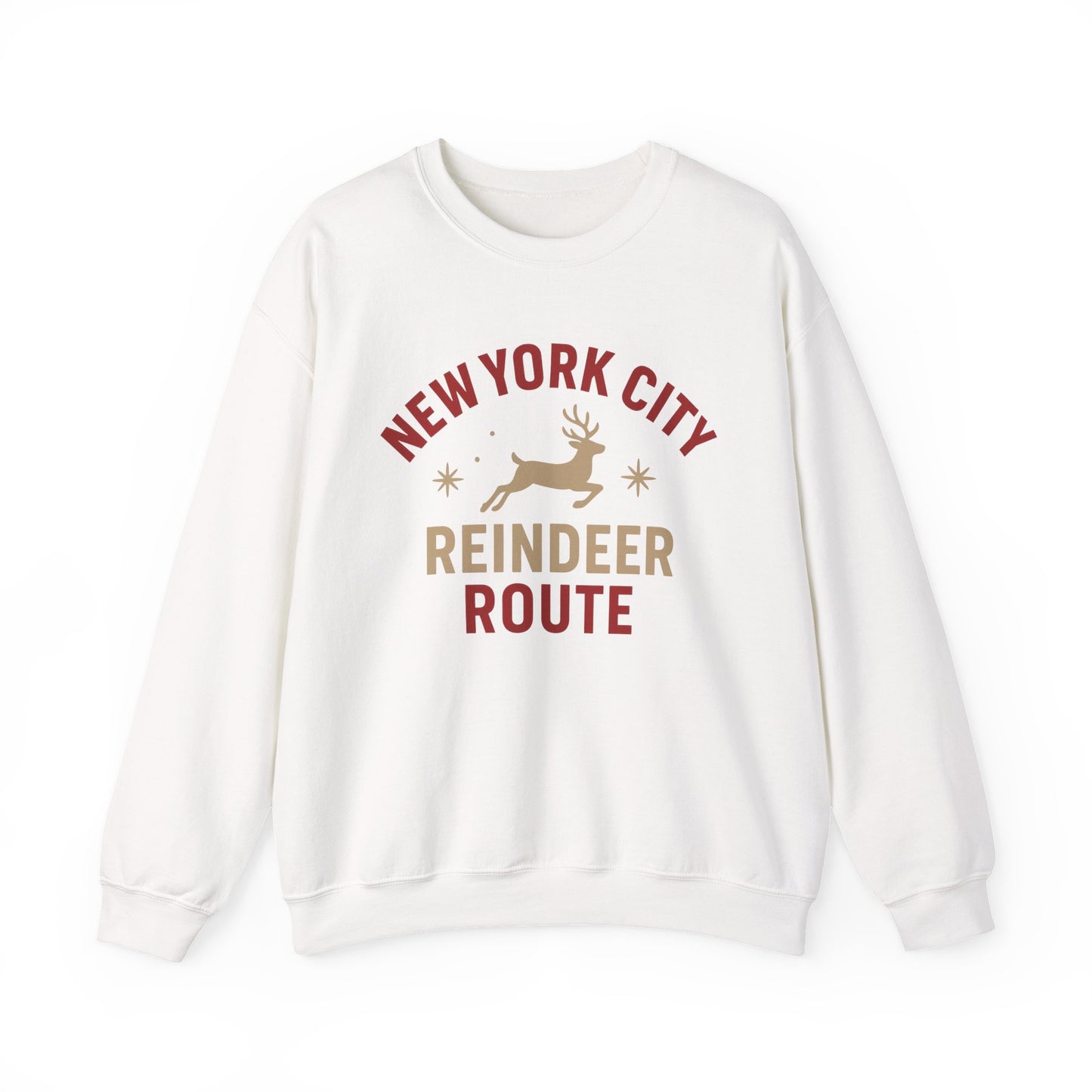 NYC Reindeer Route Crewneck Sweatshirt – Holiday Edition